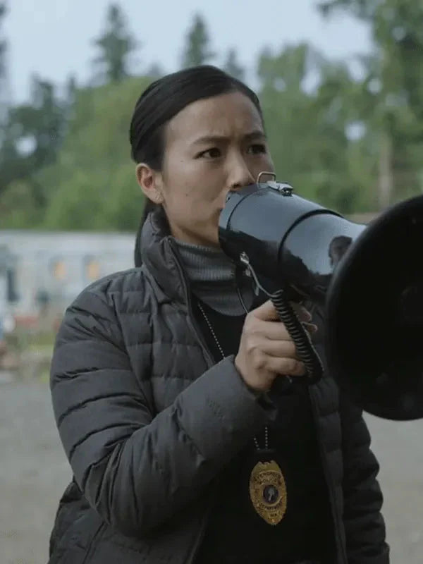 Annie Chang Peacemaker Grey Puffer Jacket