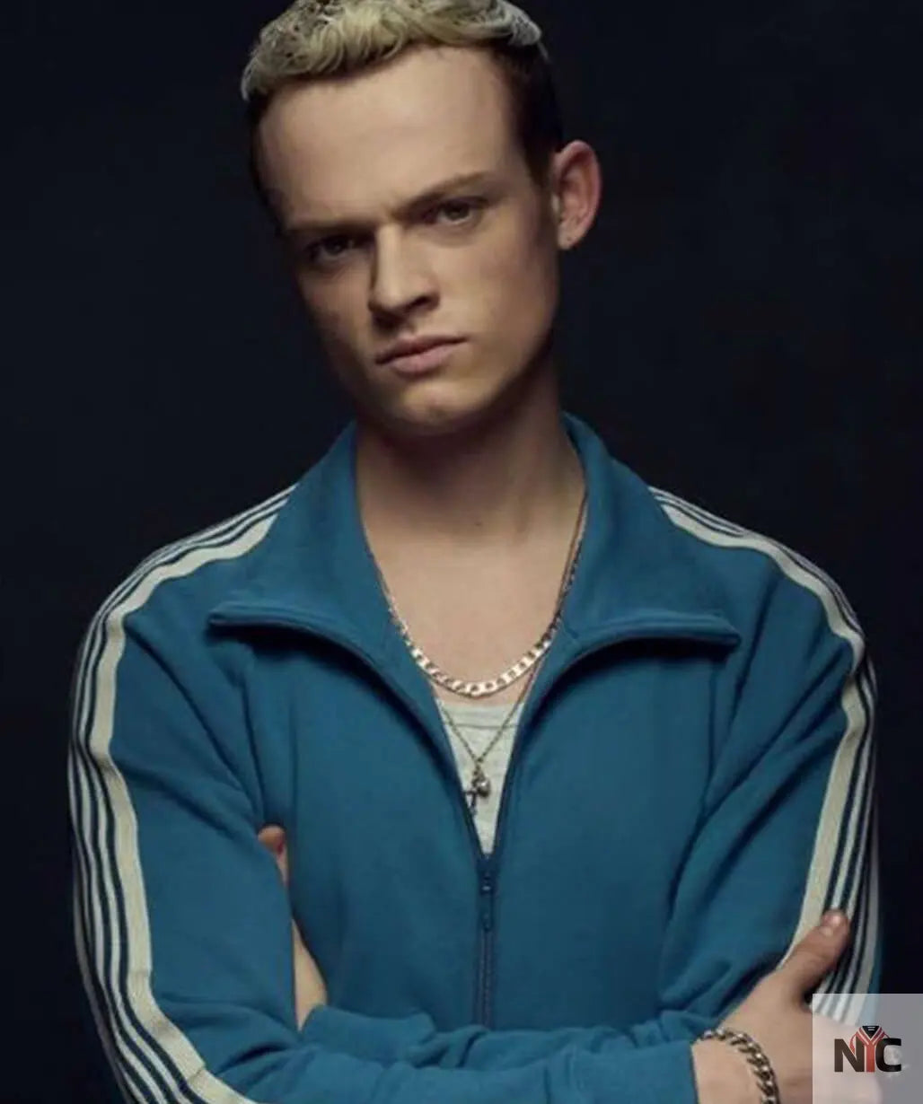 Anson Boon MobLand 2025 Eddie Harrigan Blue Tracksuit
