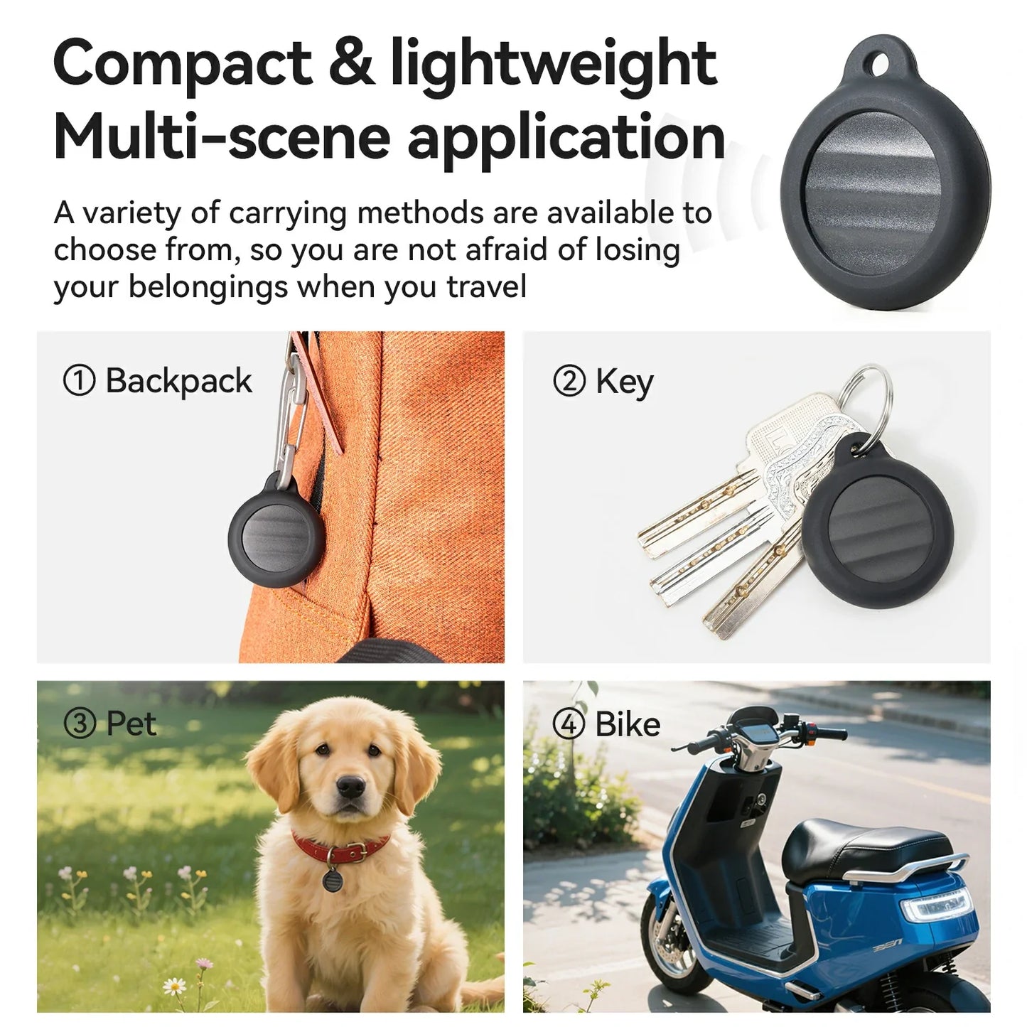 Bike Locator Anti Theft Device Compatible Apple AirTag