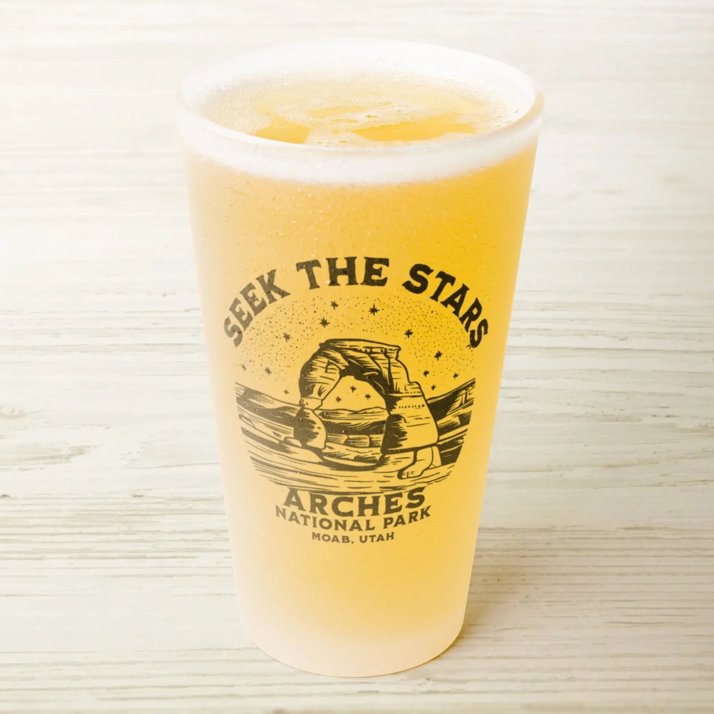 Arches National Park Frosted Pint Glass Seek The Stars