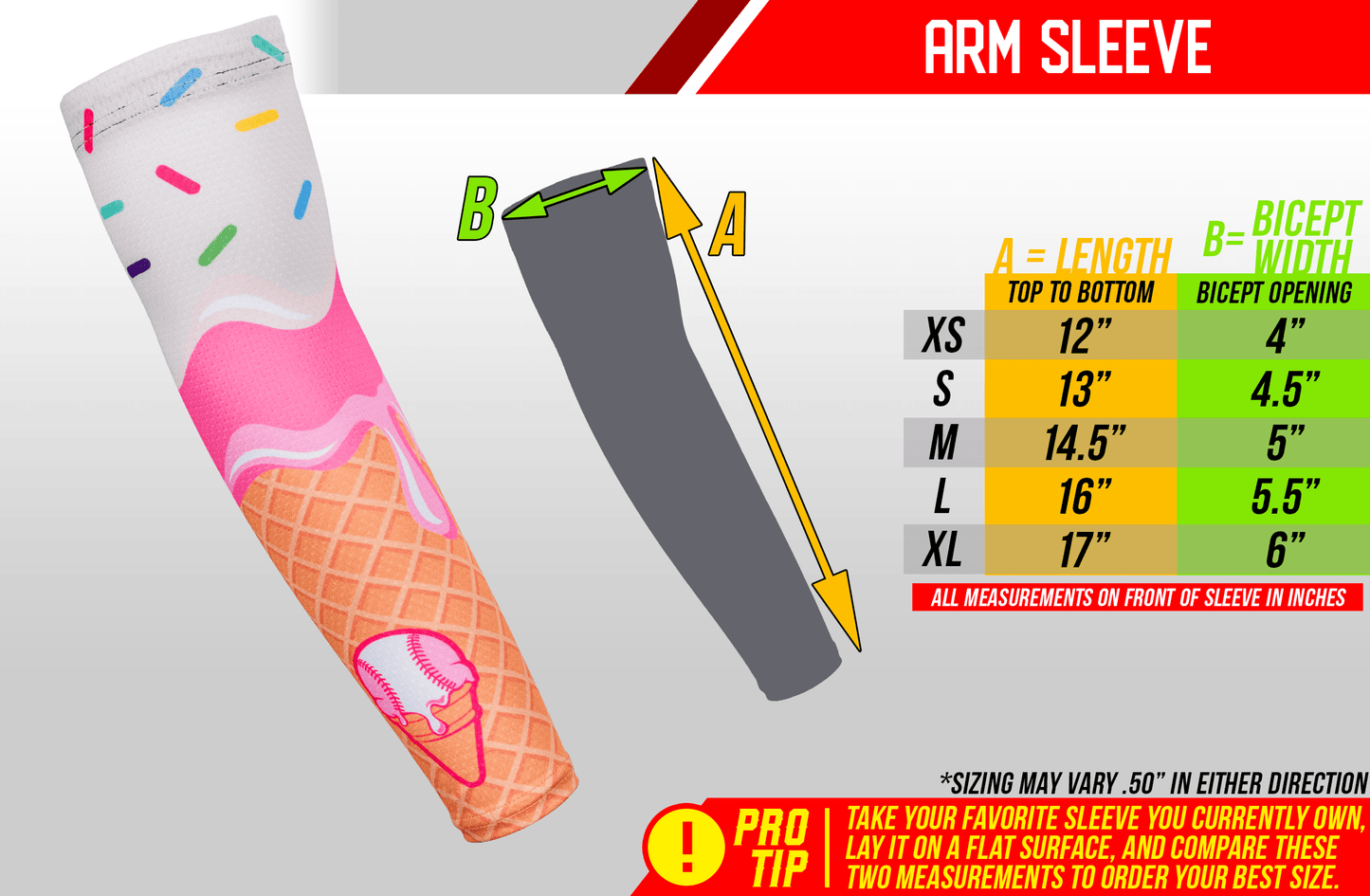 Daddy Hacks Cotton Candy Baseball HyperDri Performance Compression Sleeve