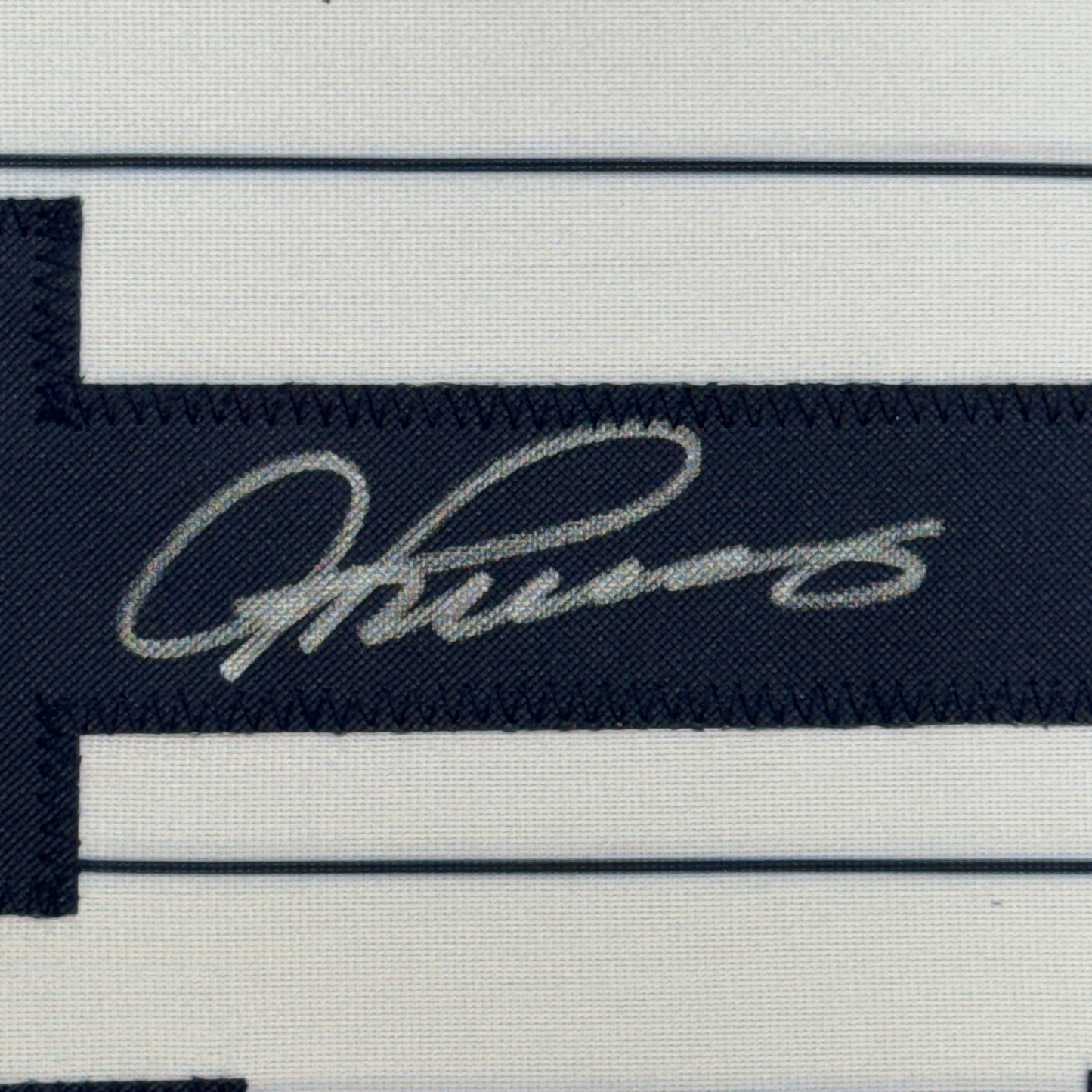 Framed Autographed/Signed Alex Rodriguez 35x39 New York Pinstripe Baseball Jersey JSA COA