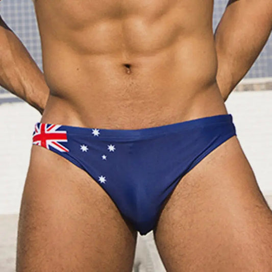 Aussie Flag Low Cut Swim Brief