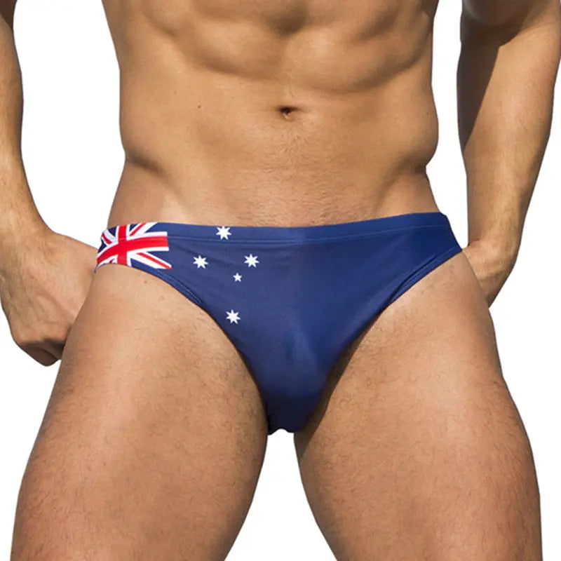 Aussie Flag Low Cut Swim Brief