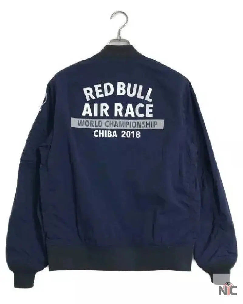 Avirex Custom Ma-1 Red Bull Navy Blue Flight Bomber Jacket