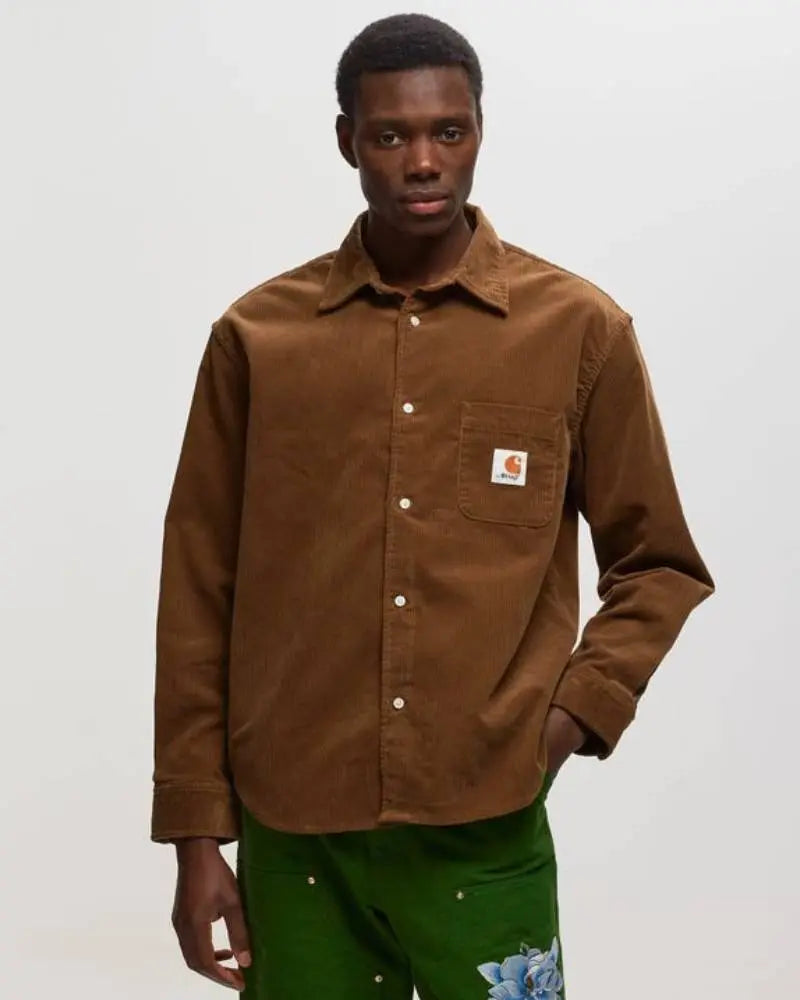 Awake NY X Carhartt WIP Brown Collared Shirt