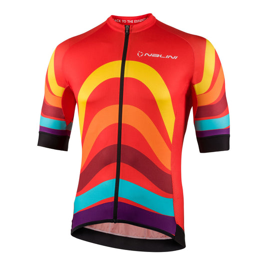 Nalini STRIPES Men's Cycling Jersey (Orange/Multi) S, M, L, XL, 2XL, 4XL