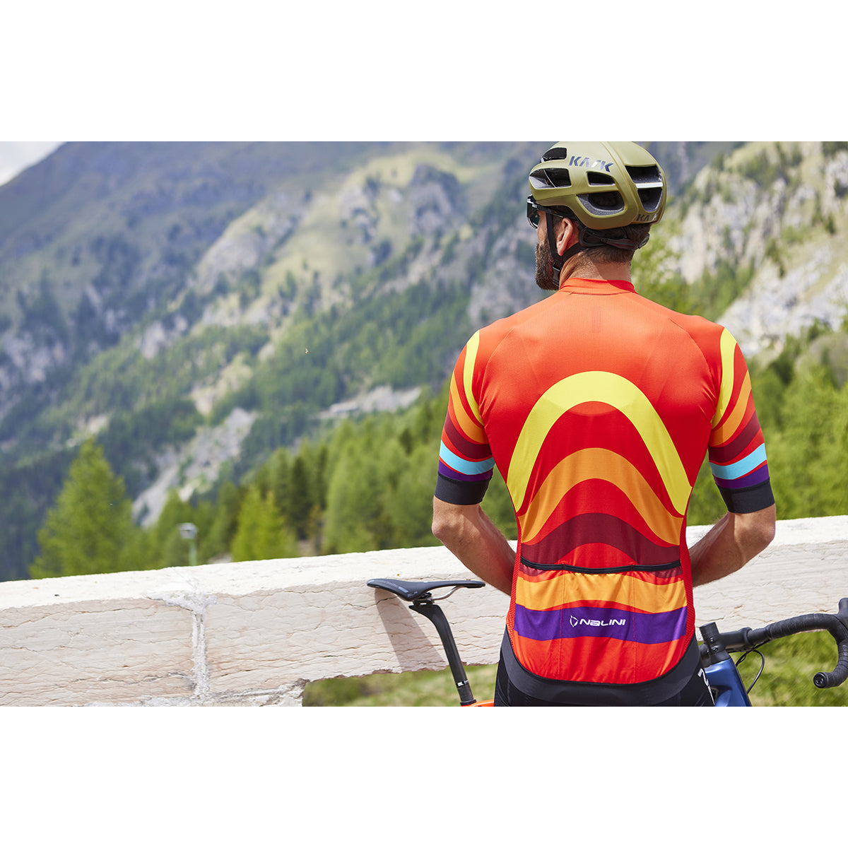 Nalini STRIPES Men's Cycling Jersey (Orange/Multi) S, M, L, XL, 2XL, 4XL