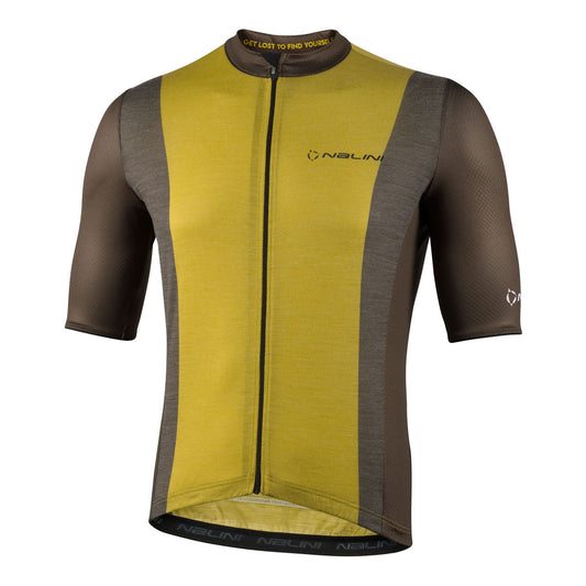 2024 Nalini WOOL Men's Cycling Jersey (Olive/Green) S-3XL
