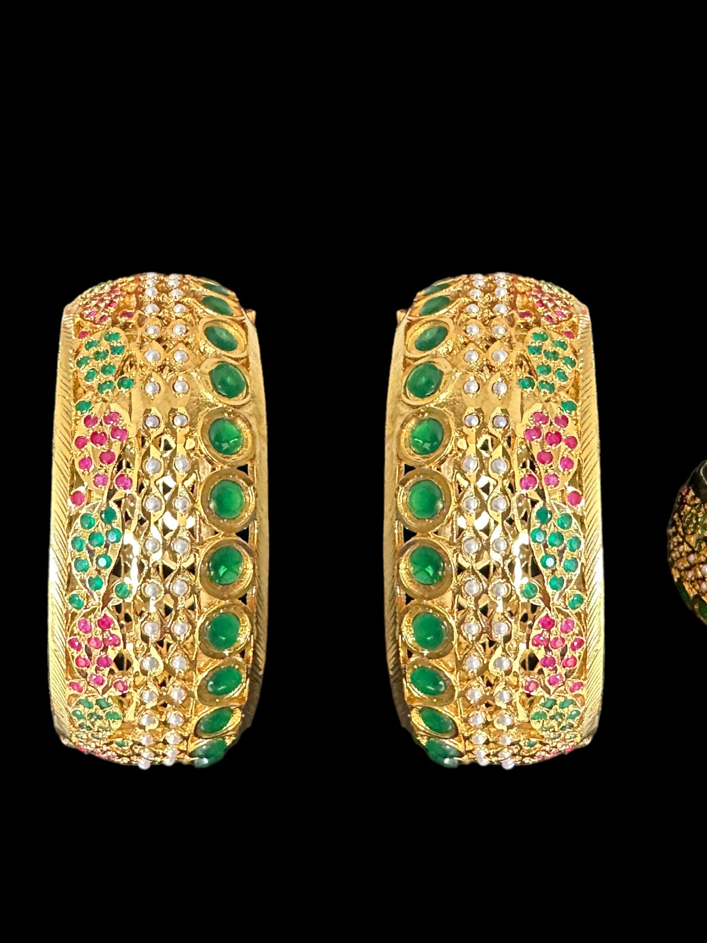 B175 Reem jadau bangle- pair   ( READY TO SHIP )2.6/2.8 openable