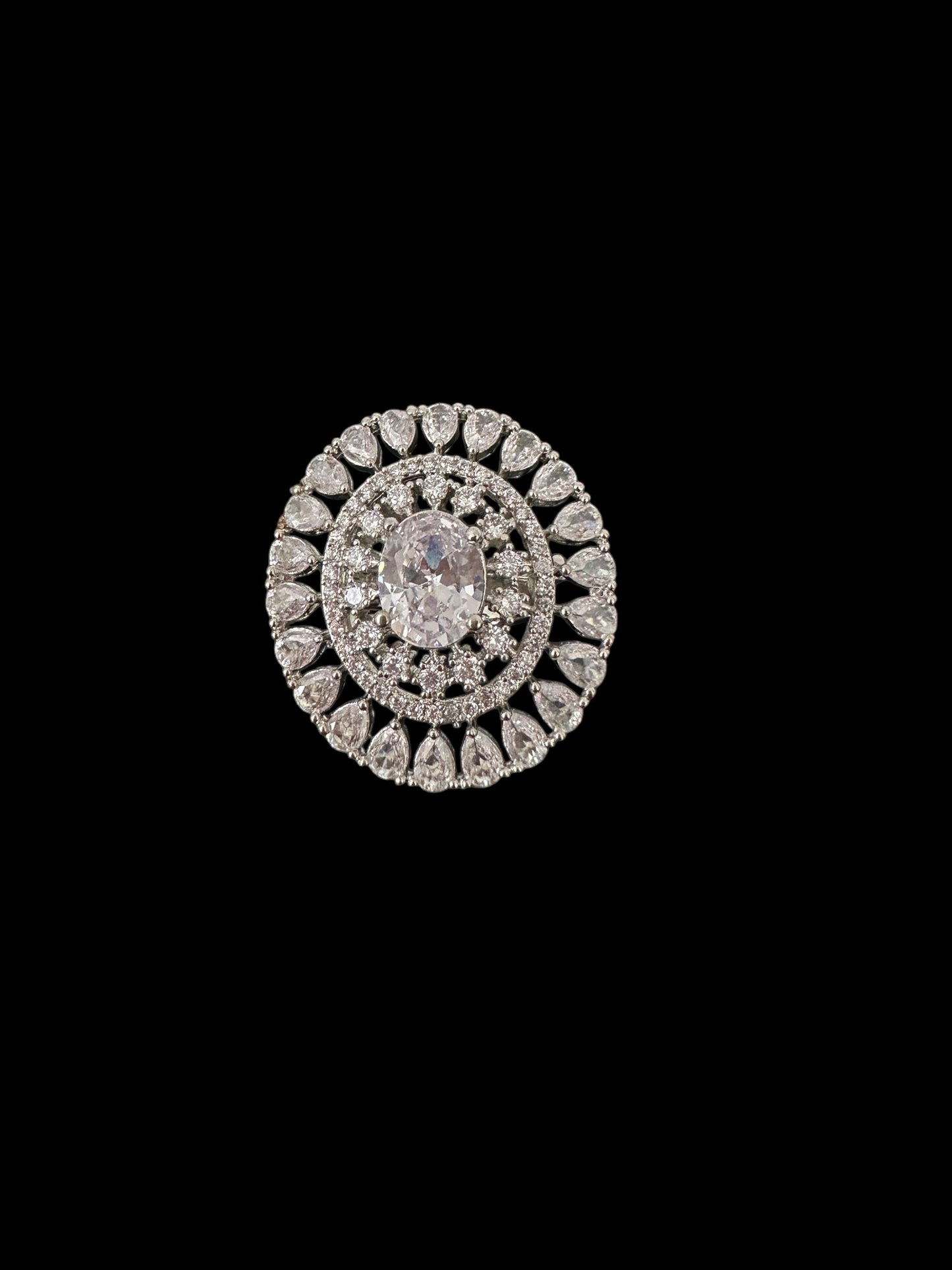 DJR141 Cz silver plated ring ( READY TO SHIP)