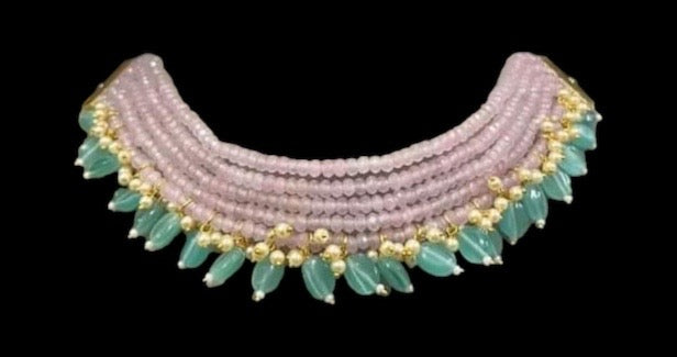 C324 beads lavender with mint beads ( READY TO SHIP )