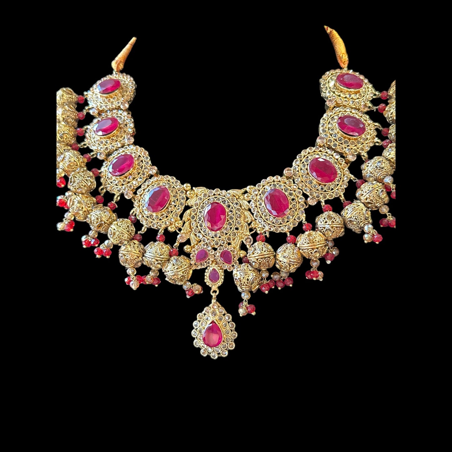 DNS92 Anika necklace in rubies (READY TO SHIP)