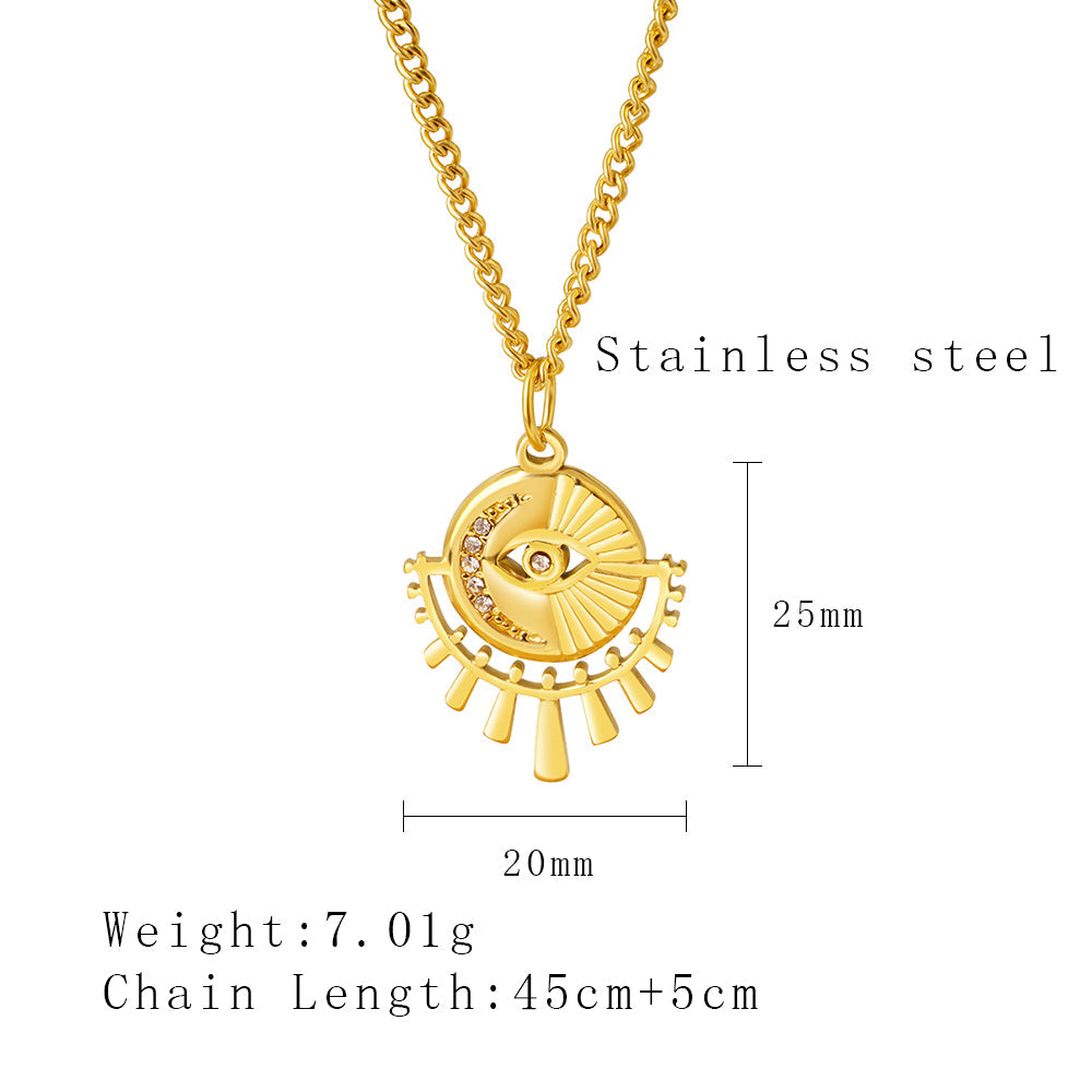 Evil Eye Sun & Moon Necklace