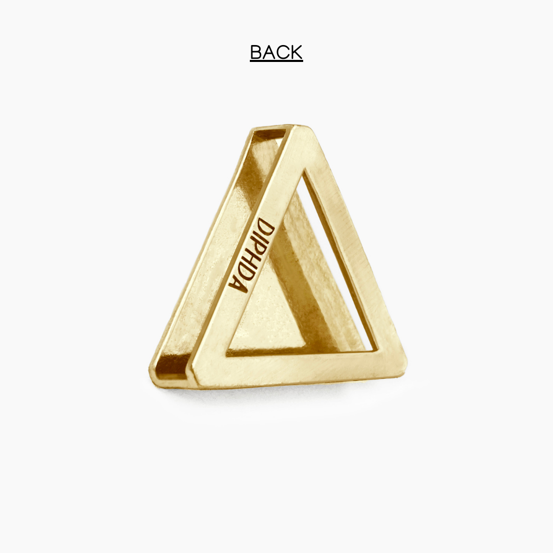 Onyx Triangle Crystal Charm – Gold or Silver | DIPHDA