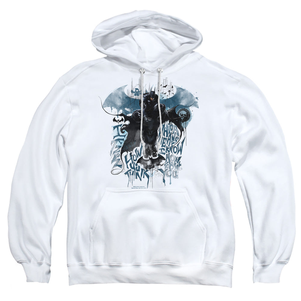 Batman Arkham Knight I Know Mens Hoodie White Officially Licensed
