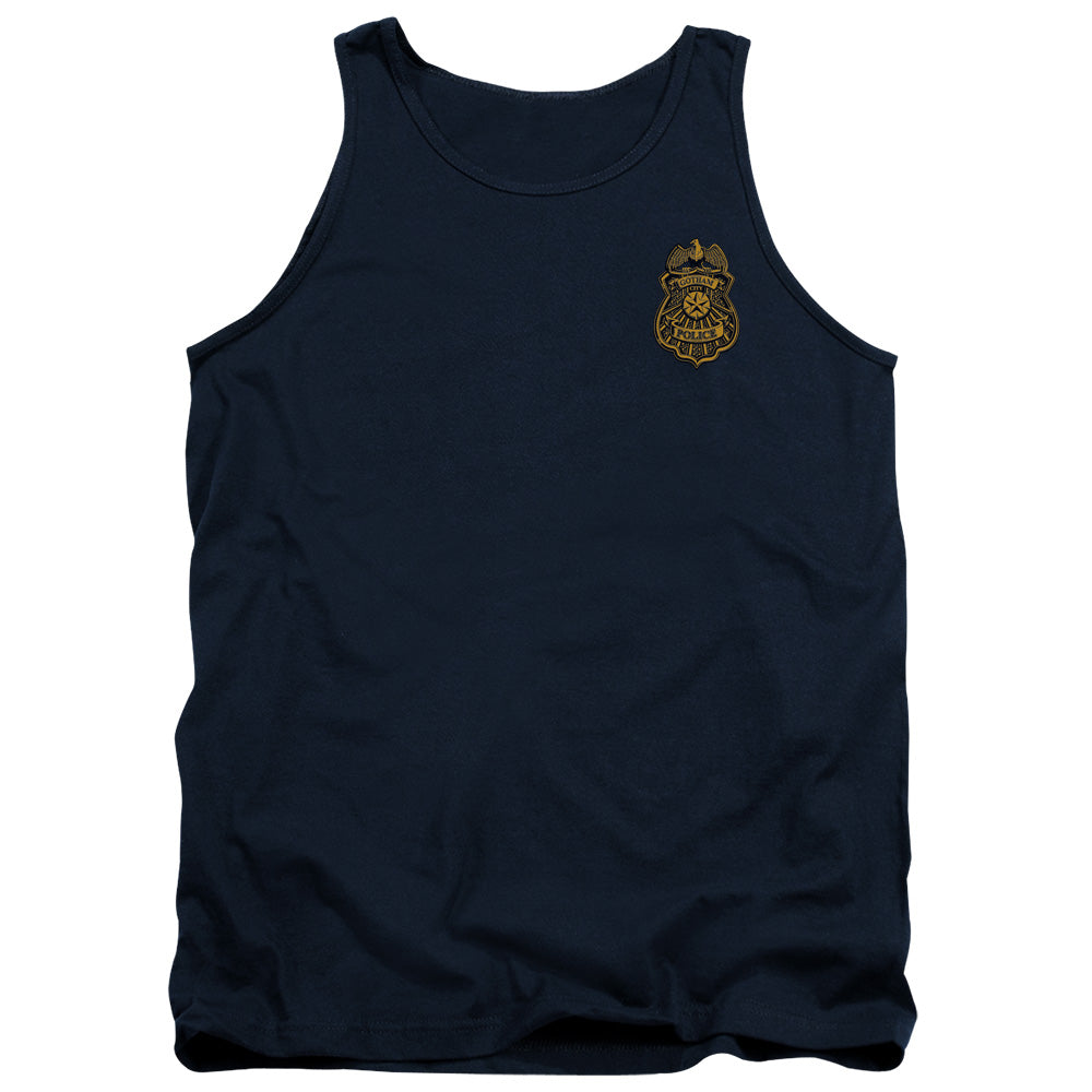 Batman Arkham Knight Gotham Badge Mens Tank Top Shirt Navy Blue Officially Licensed
