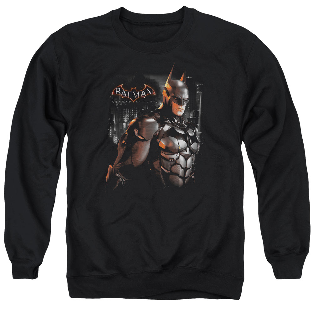 Batman Arkham Knight Dark Knight Mens Crewneck Sweatshirt Black Officially Licensed