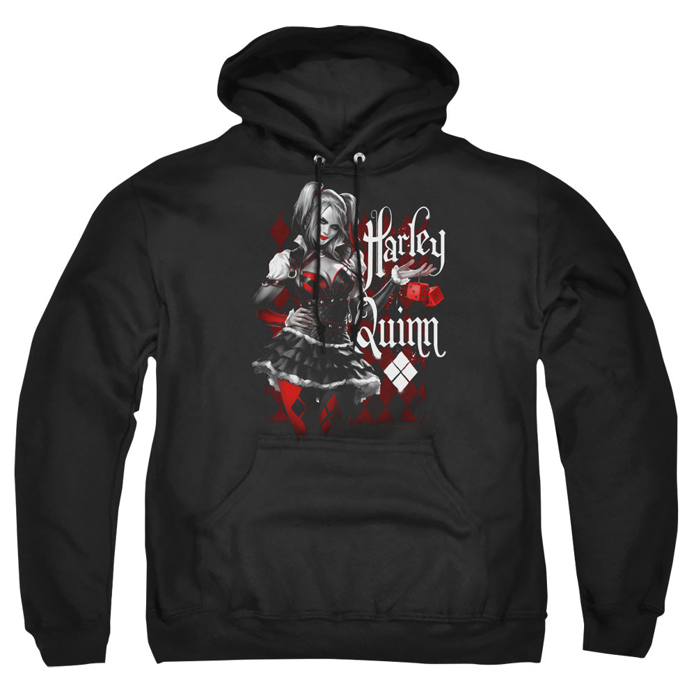 Batman Arkham Knight Dice Mens Hoodie Black Officially Licensed