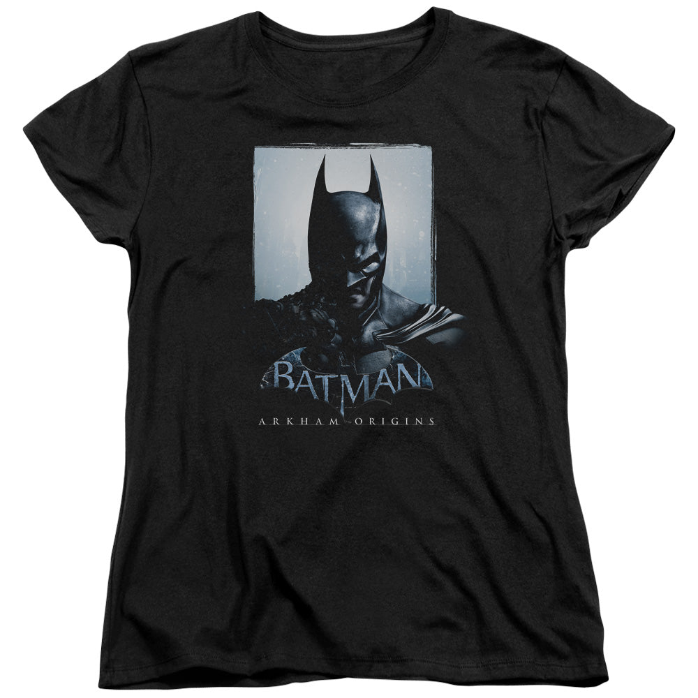 Batman Arkham Origins Two Sides Womens T Shirt Black Officially Licensed