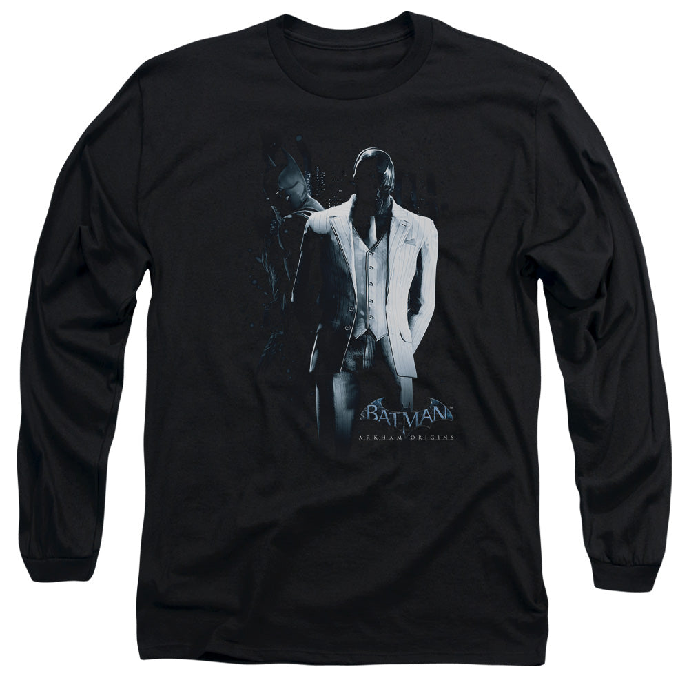 Batman Arkham Origins Black Mask Mens Long Sleeve Shirt Black Officially Licensed