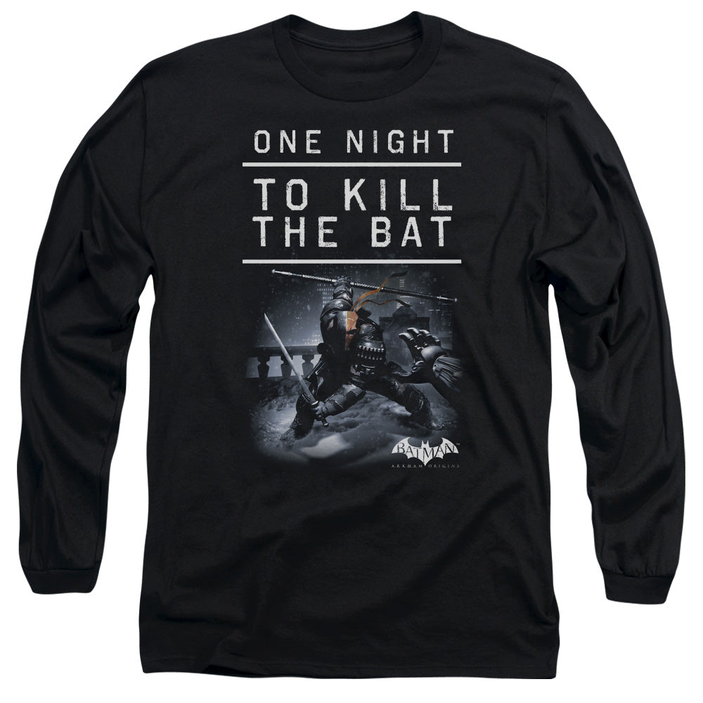 Batman Arkham Origins One Night Mens Long Sleeve Shirt Black Officially Licensed