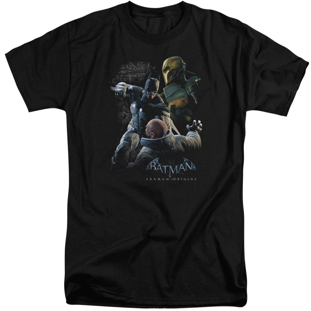Batman Arkham Origins Punch Mens Tall T Shirt Black Officially Licensed