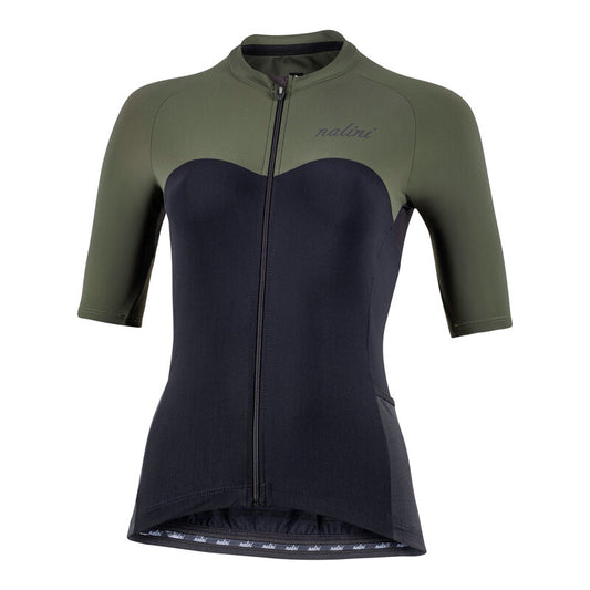 Nalini BAS Sunblock Women's Cycling Jersey (Olive/Black) S-XL