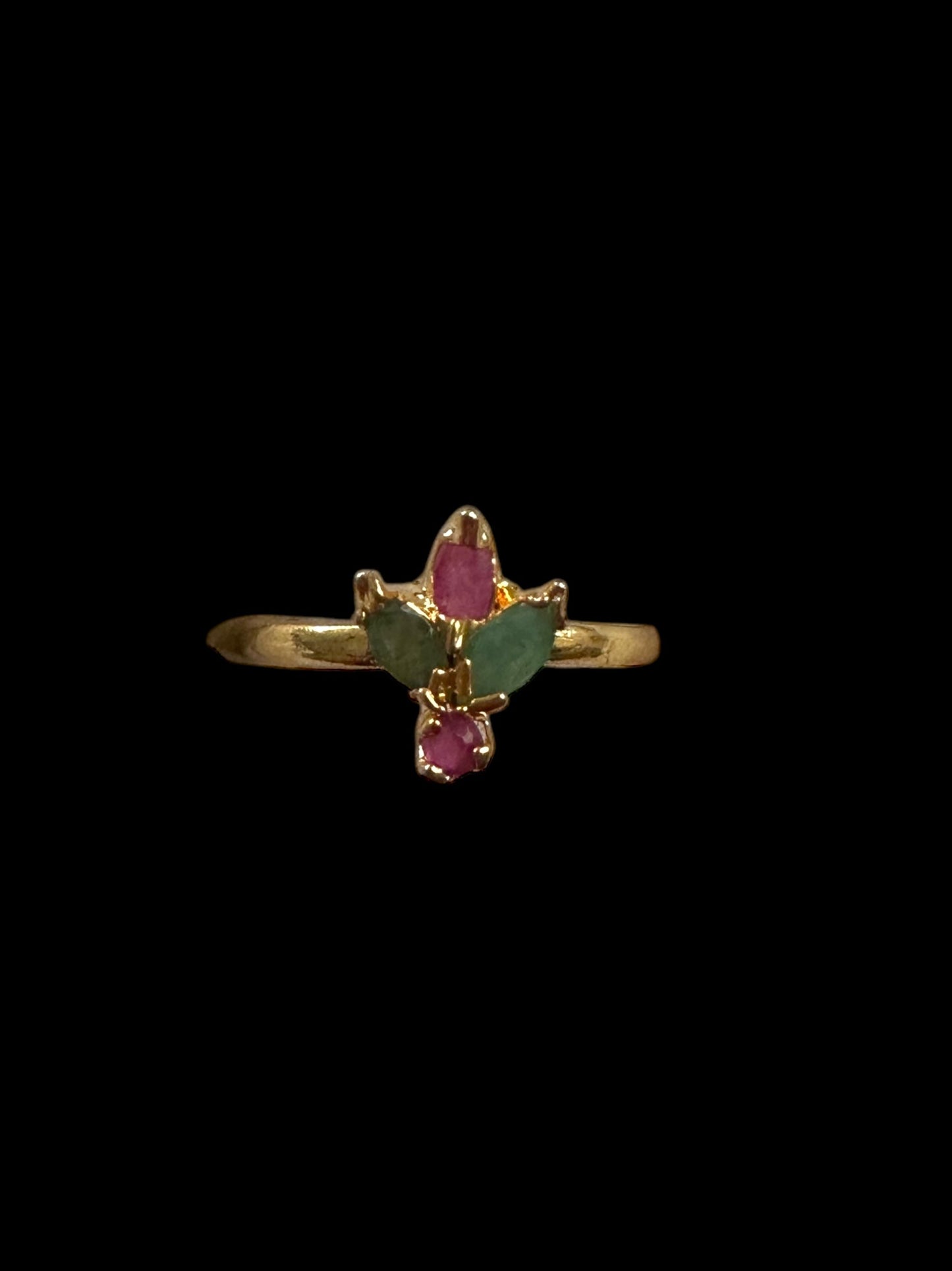 Hyderabadi ruby emerald ring ( READY TO SHIP )