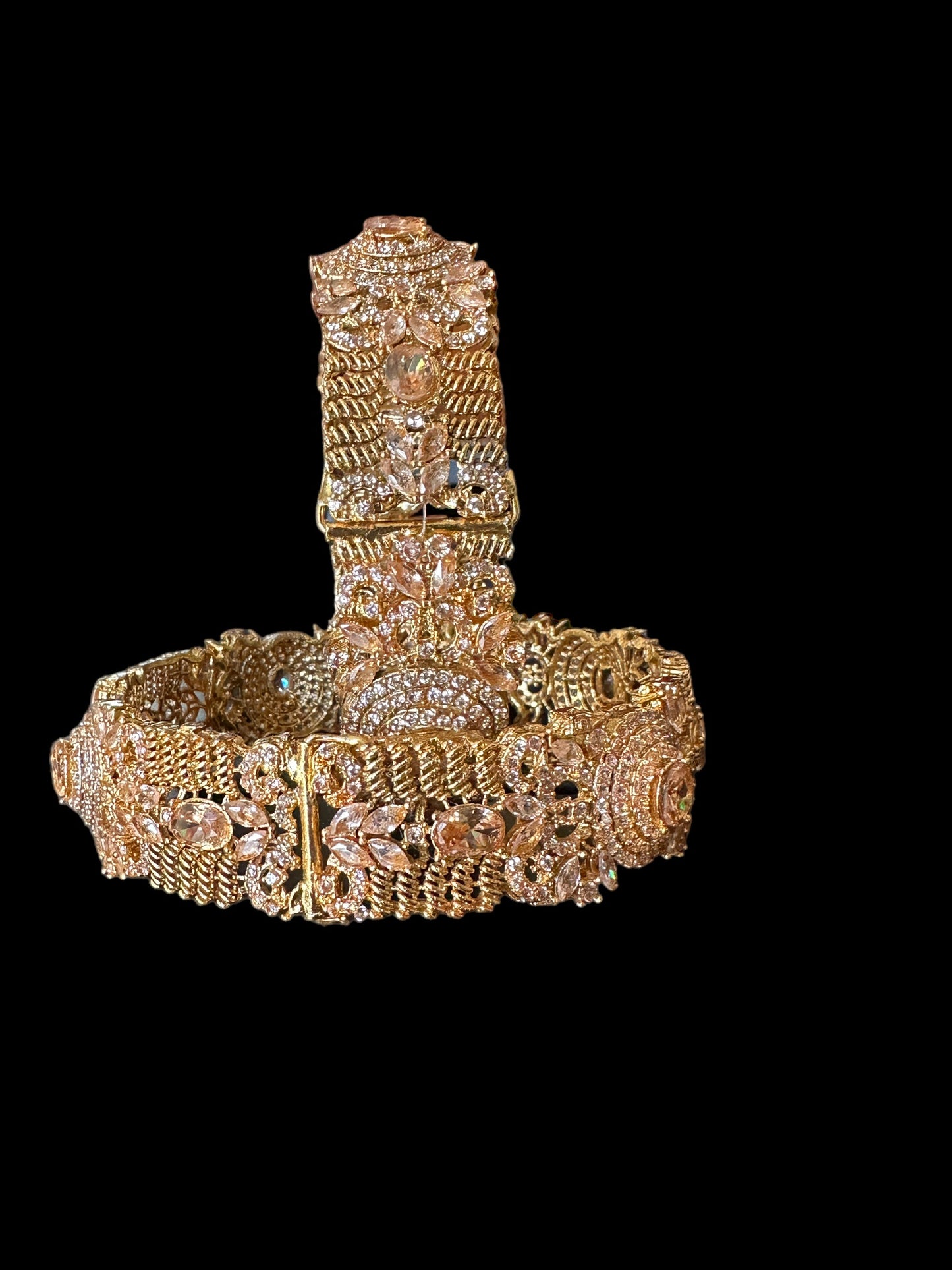 B173 Aria zircon bangles , one pair , openable B15 ( SHIPS IN 4 WEEKS )