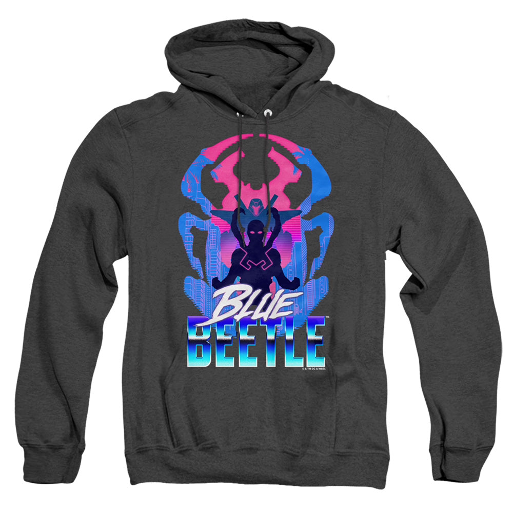 Blue Beetle (2023) Silhouette Heather Mens Hoodie Black Officially Licensed