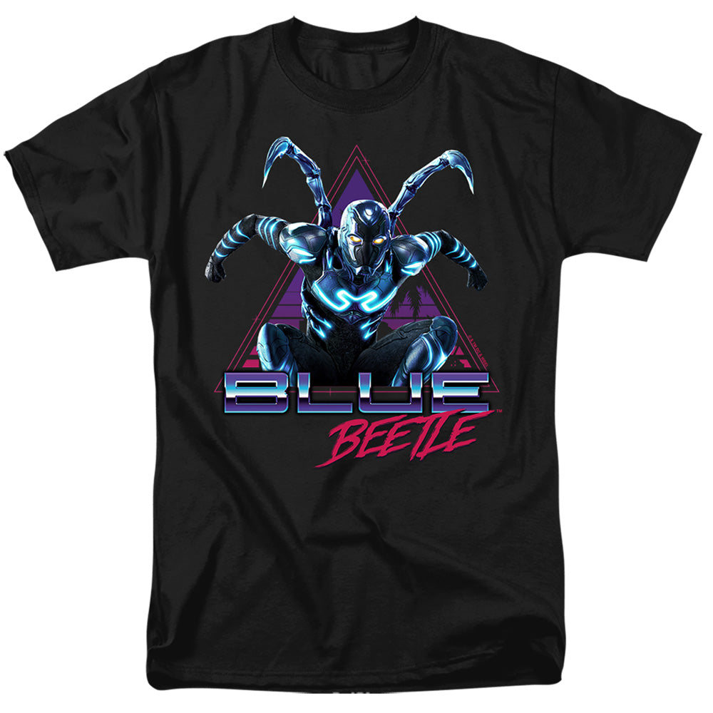 Blue Beetle (2023) Leaping Triangle Mens T Shirt Black Officially Licensed