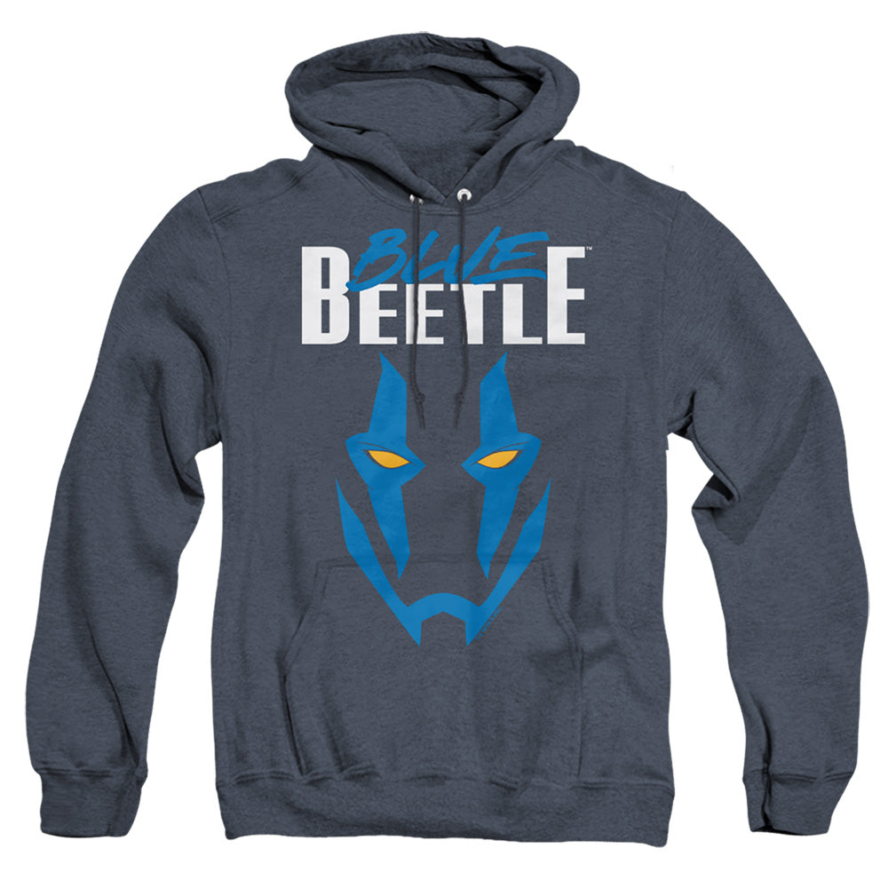Blue Beetle (2023) Mask Heather Mens Hoodie Navy Officially Licensed