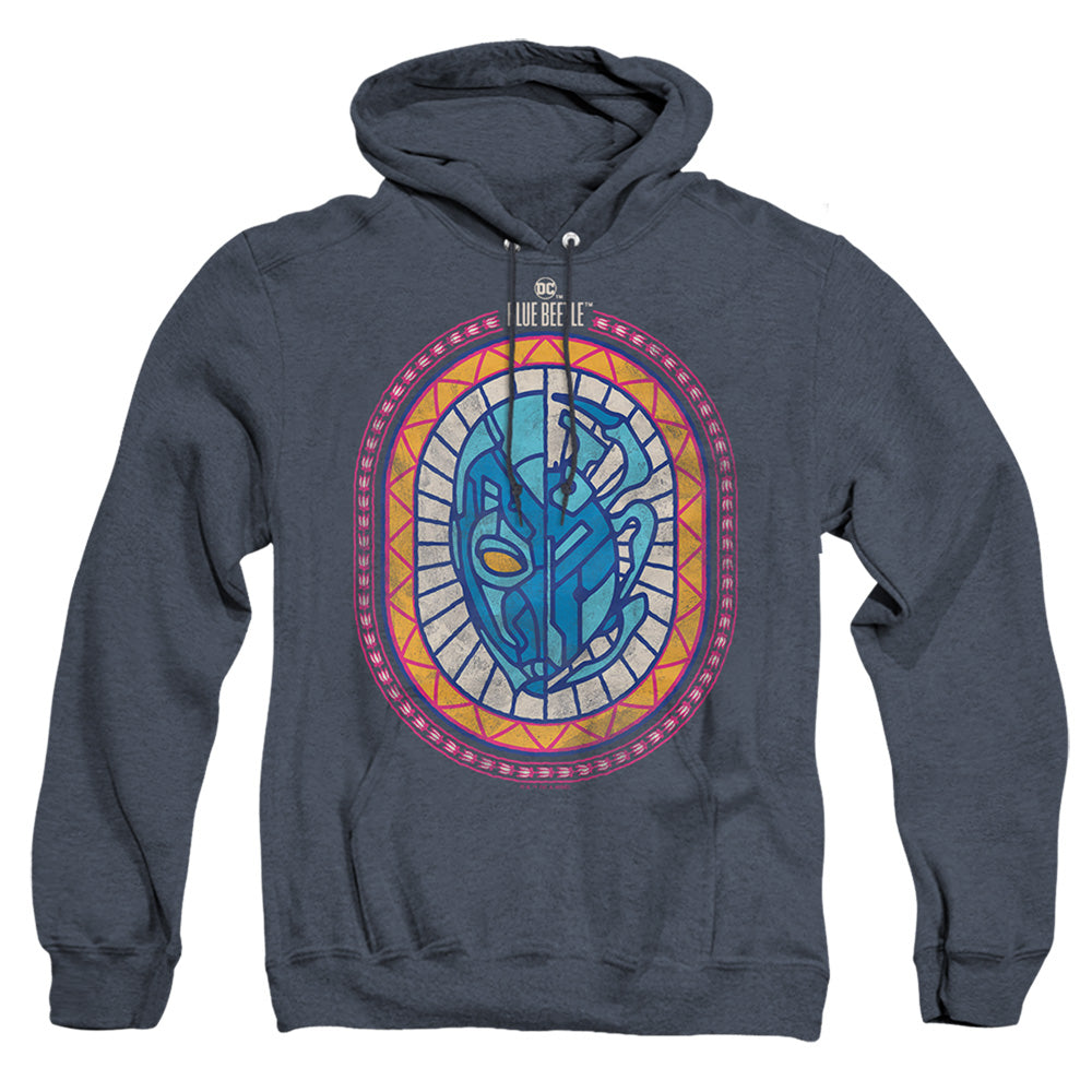 Blue Beetle (2023) Reyes Courage Heather Mens Hoodie Navy Officially Licensed