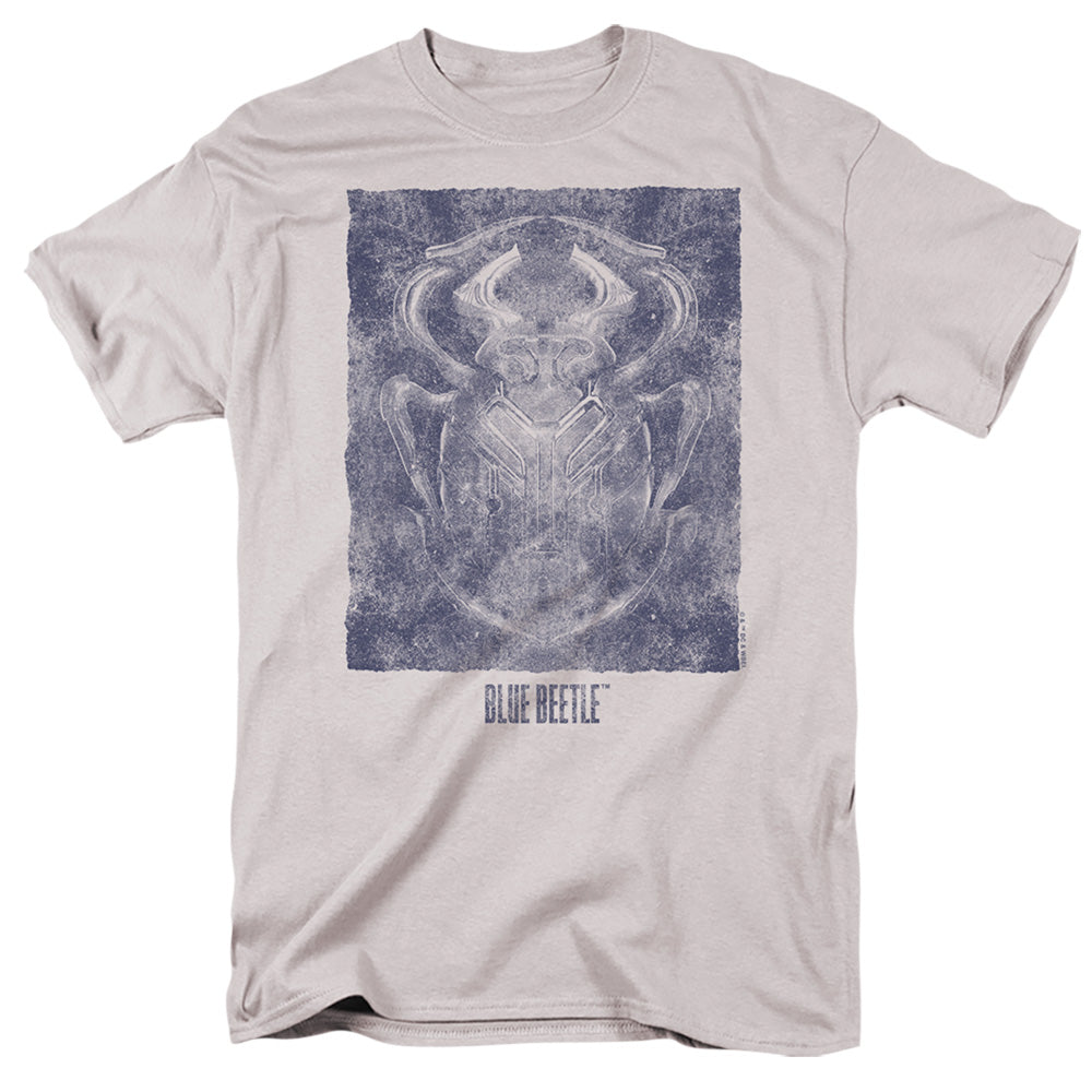 Blue Beetle (2023) Relic Beetle Mens T Shirt Silver Officially Licensed