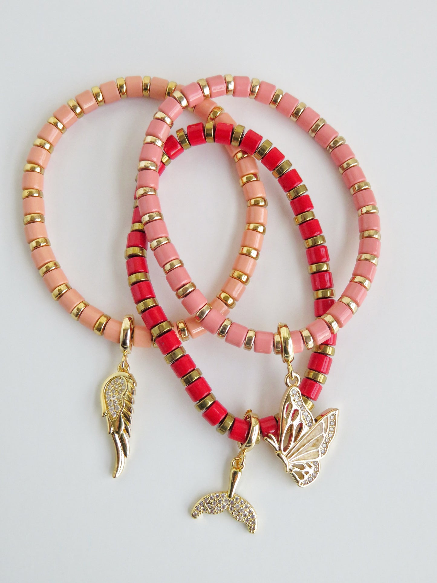 Enamel Beaded Charm Bar Bracelets - Charm Bar Styling