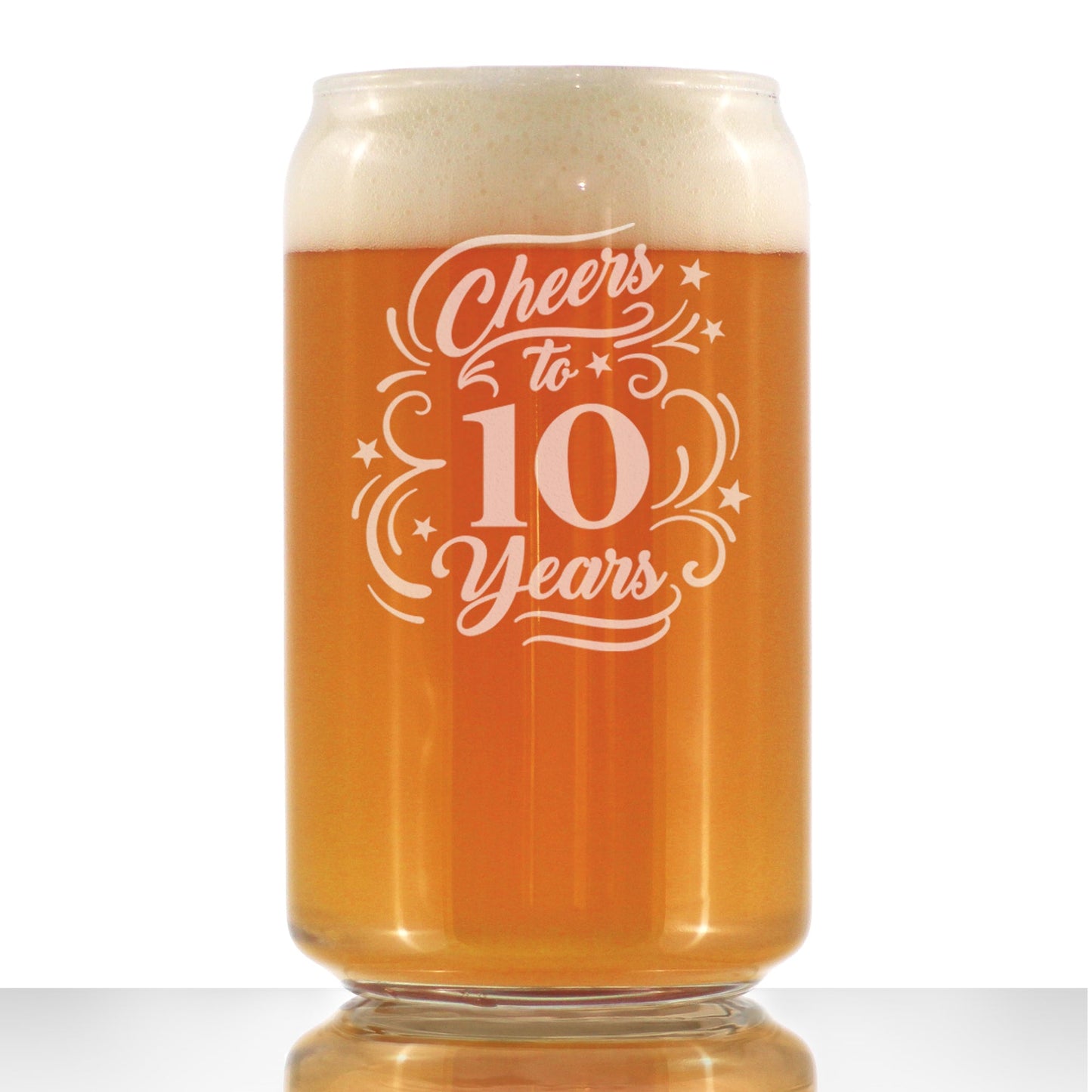 Cheers to Years - Anniversary Party Cups & Decor - Engraved Glasses & Color Ceramic Coffee Mugs