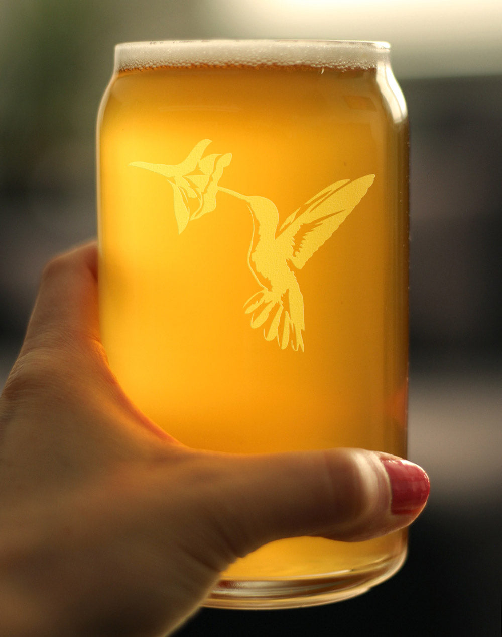 Hummingbird - Beer Can Pint Glass - Bird Themed Gifts and Decor for Men & Women - 16 Oz Glasses
