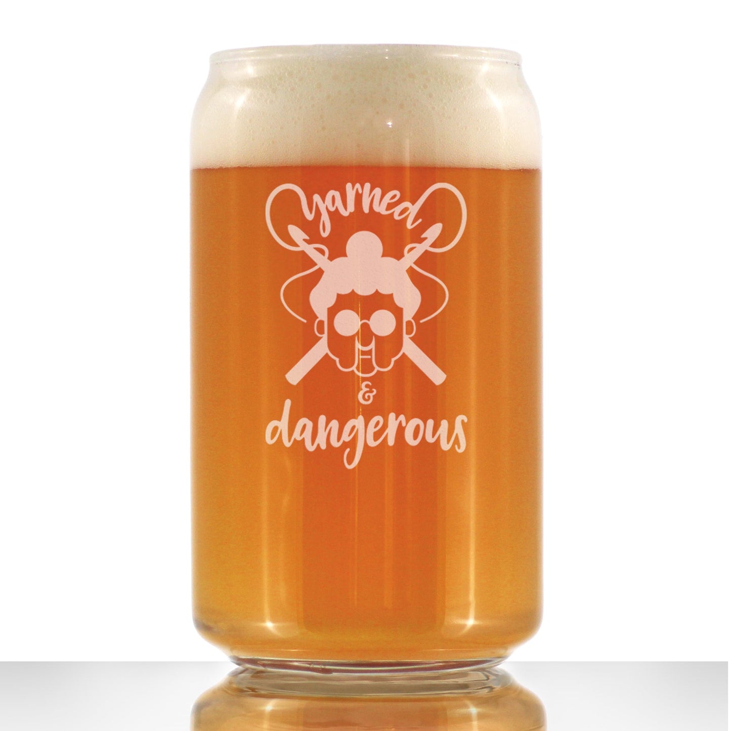 Yarned & Dangerous - 16 Ounce Beer Can Pint Glass