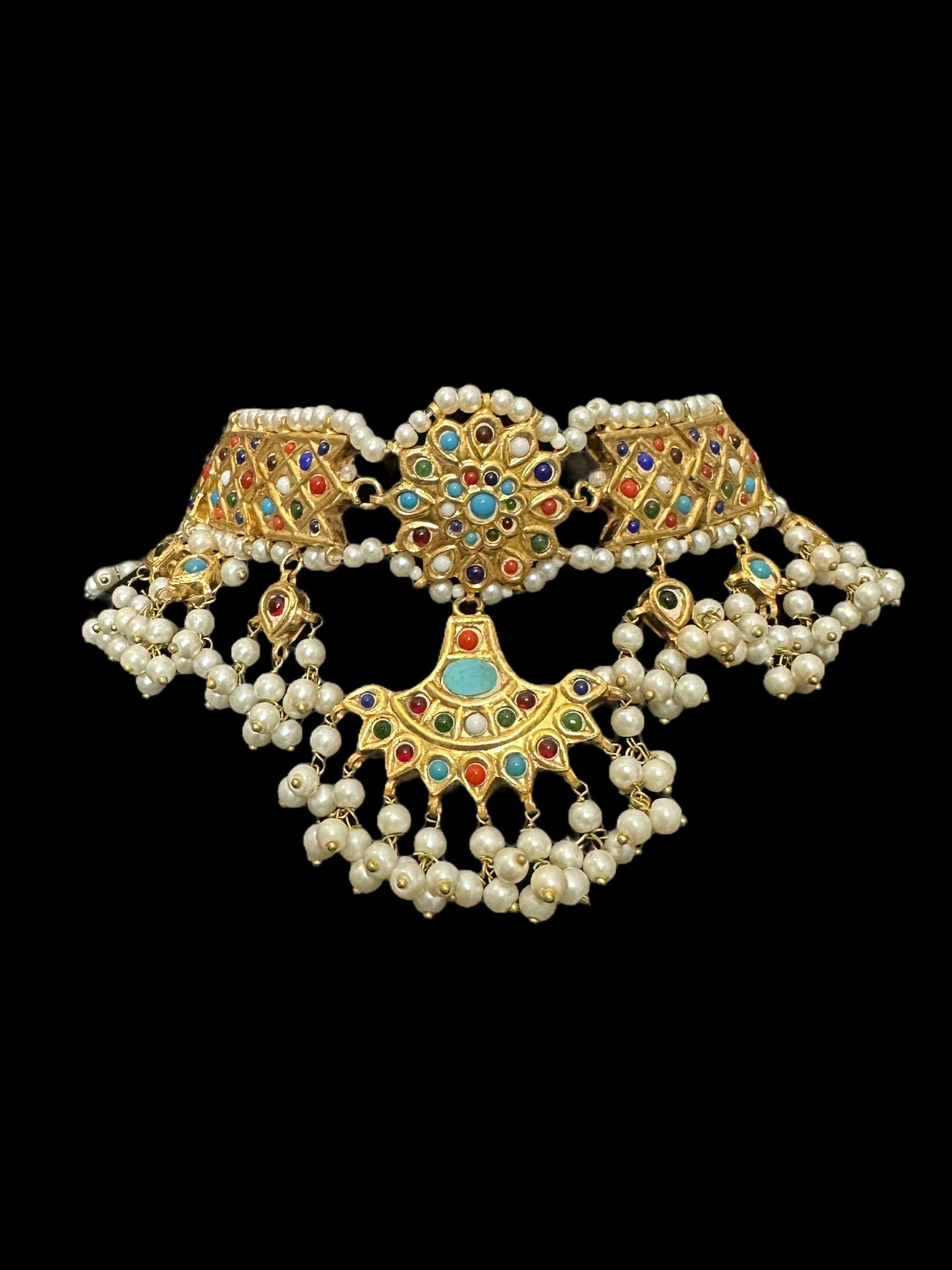 C314 Aniya navratan choker set ( READY TO SHIP )