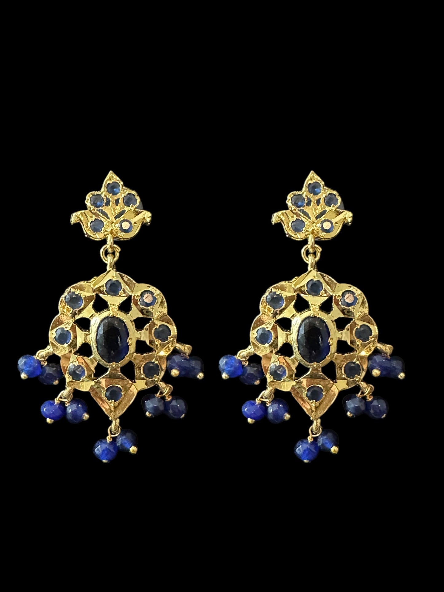 PS505 Elena faux sapphire pendant set ( SHIPS IN 2 WEEKS )