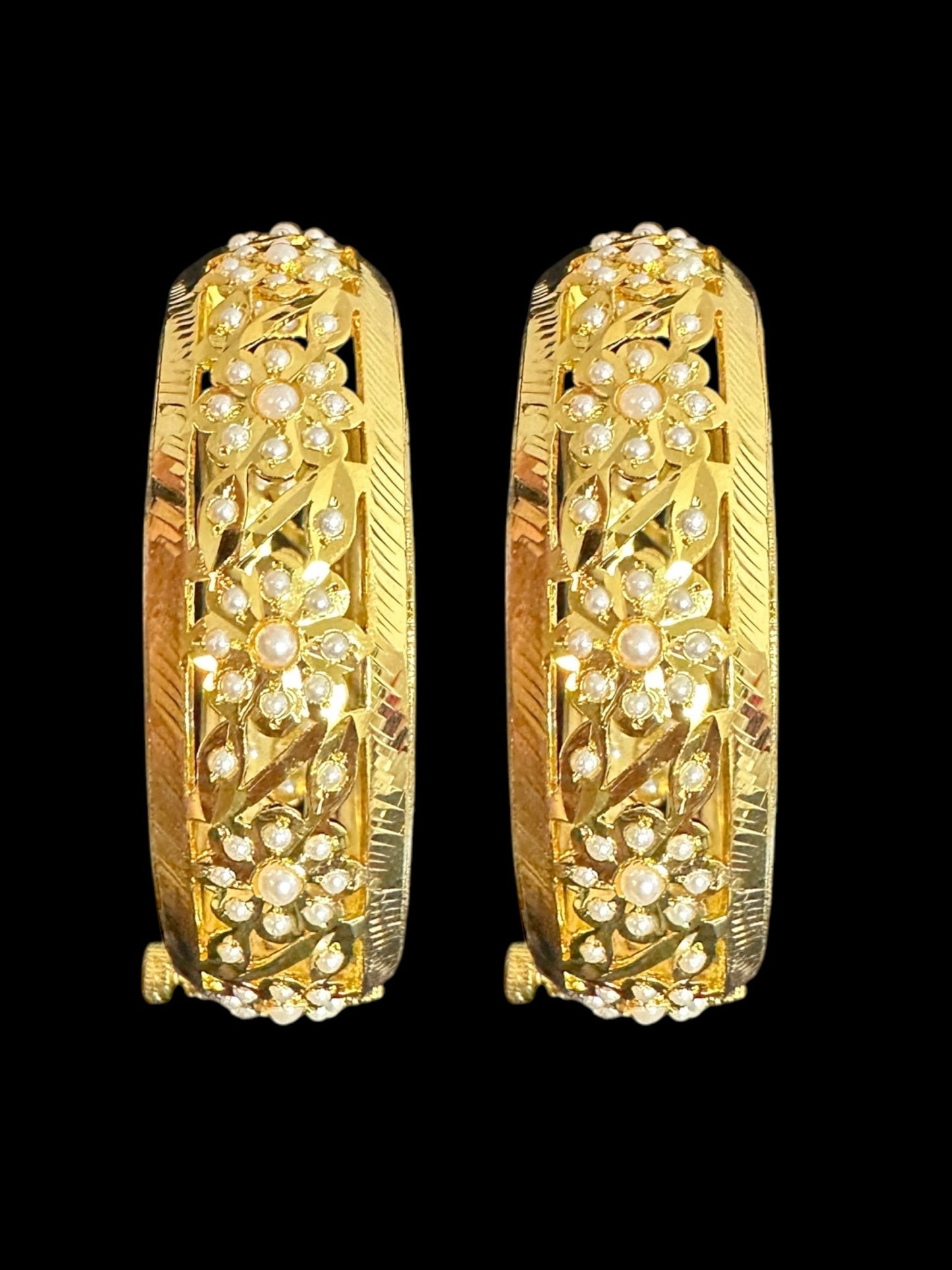 B319 Jadau bangles ( pearl ) ( READY TO SHIP)