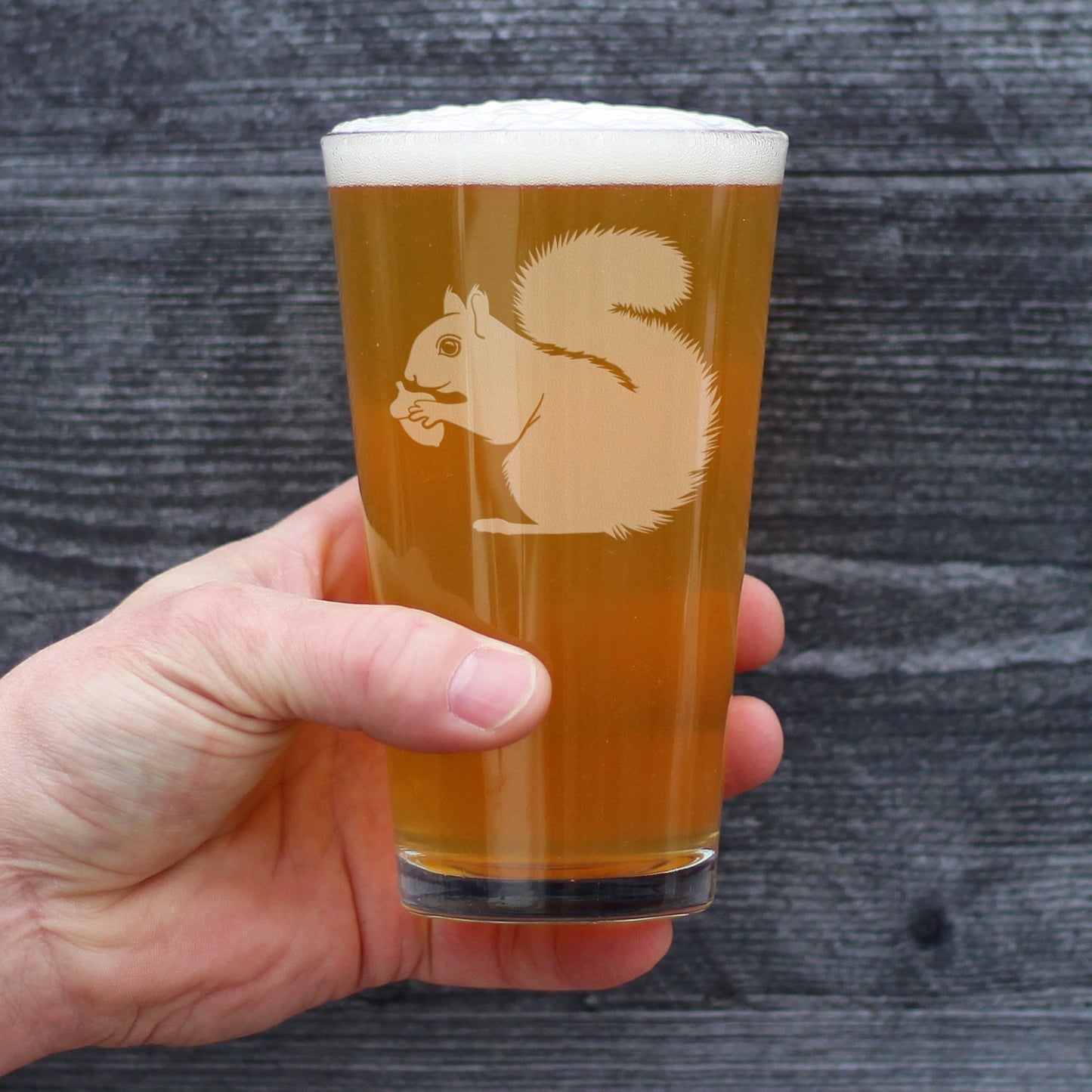 Squirrel Pint Glass for Beer - Squirrel Gifts and Decor with Squirrels - 16 Oz Glasses