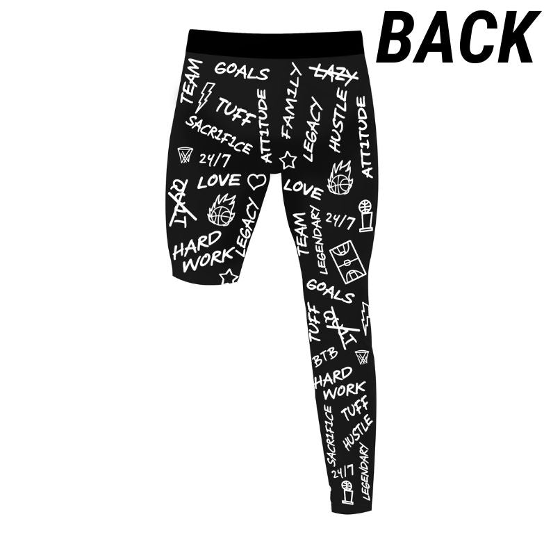 Emotions - Single-Leg Performance Tights - Right - Black