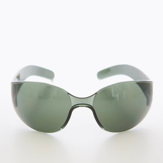 Futuristic Goggle Wrap Around Sunglasses - Blast