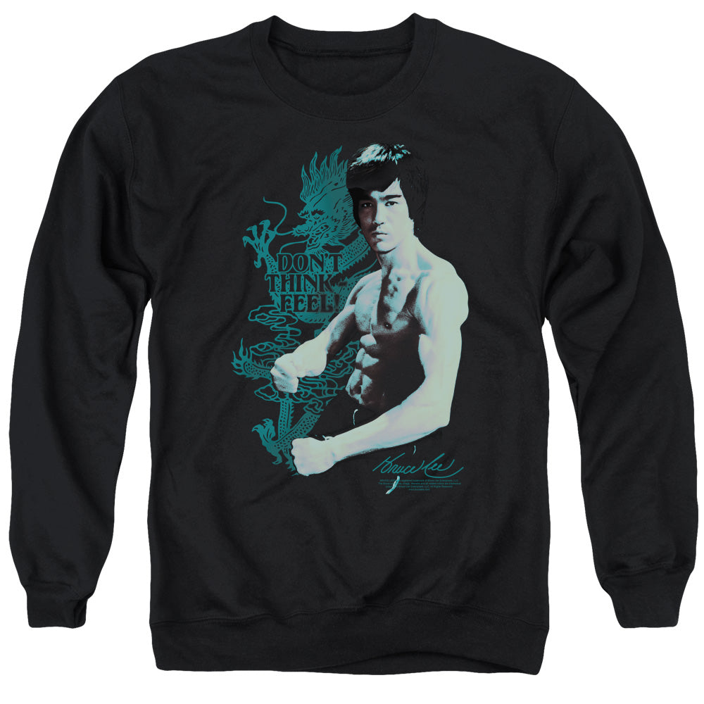 Bruce Lee Feel Mens Crewneck Sweatshirt Black Officially Licensed