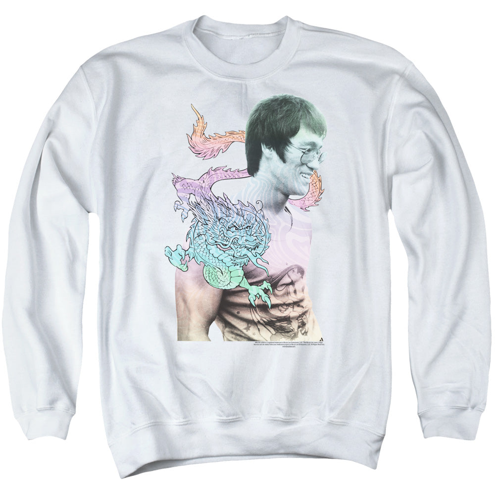 Bruce Lee A Little Bruce Mens Crewneck Sweatshirt White Officially Licensed