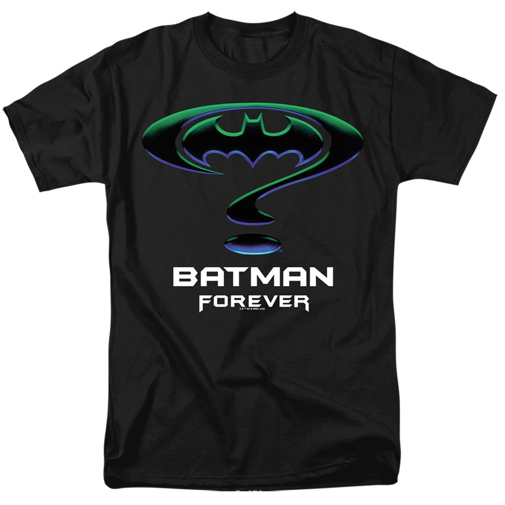 Batman Forever Logo With Title Mens T Shirt Black Officially Licensed