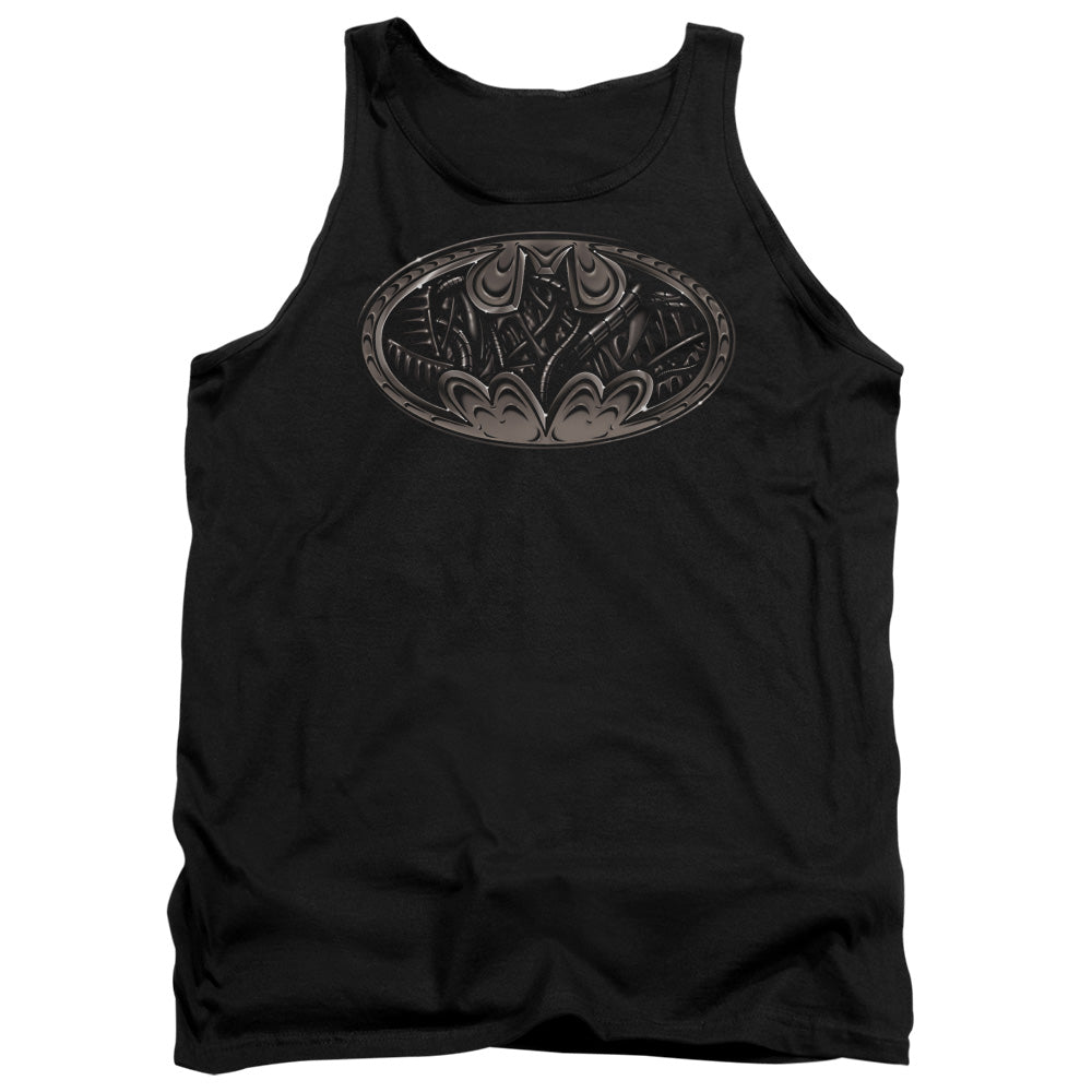 Batman Bio Mech Bat Shield Mens Tank Top Shirt Black Officially Licensed