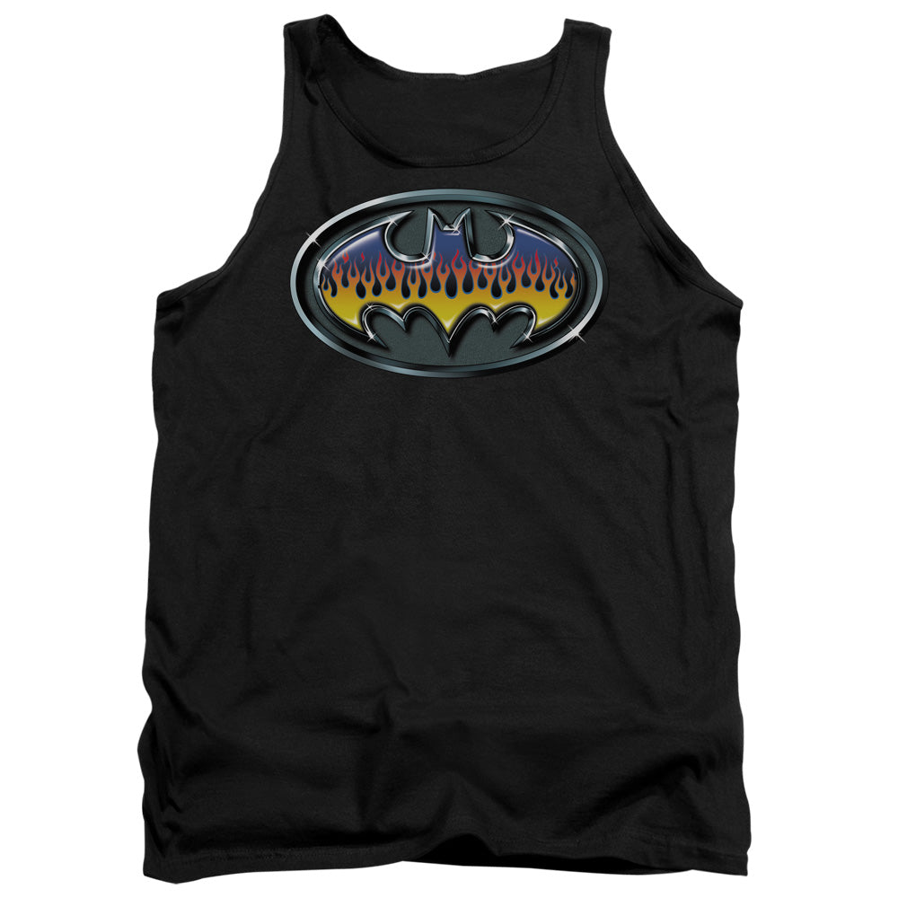 Batman Hot Rod Shield Mens Tank Top Shirt Black Officially Licensed